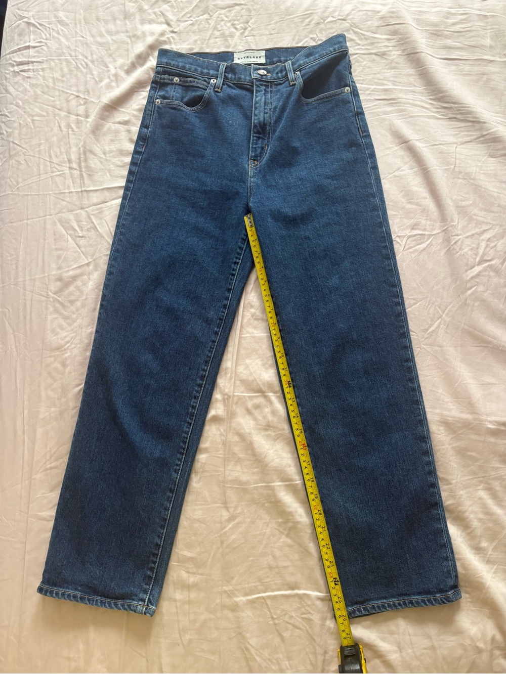 SLVRLAKE Deep Indigo Straight-Leg Women's Jeans - London Crop